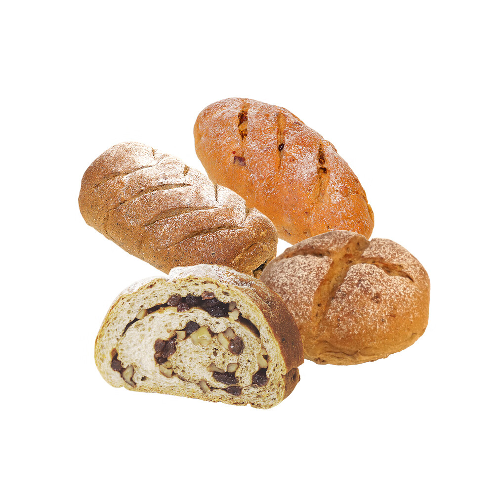 映悦悦鲜递-经典欧包组合全麦面包下午茶早餐即食速食品零食点心490g 悦鲜递-经典欧包组合490g