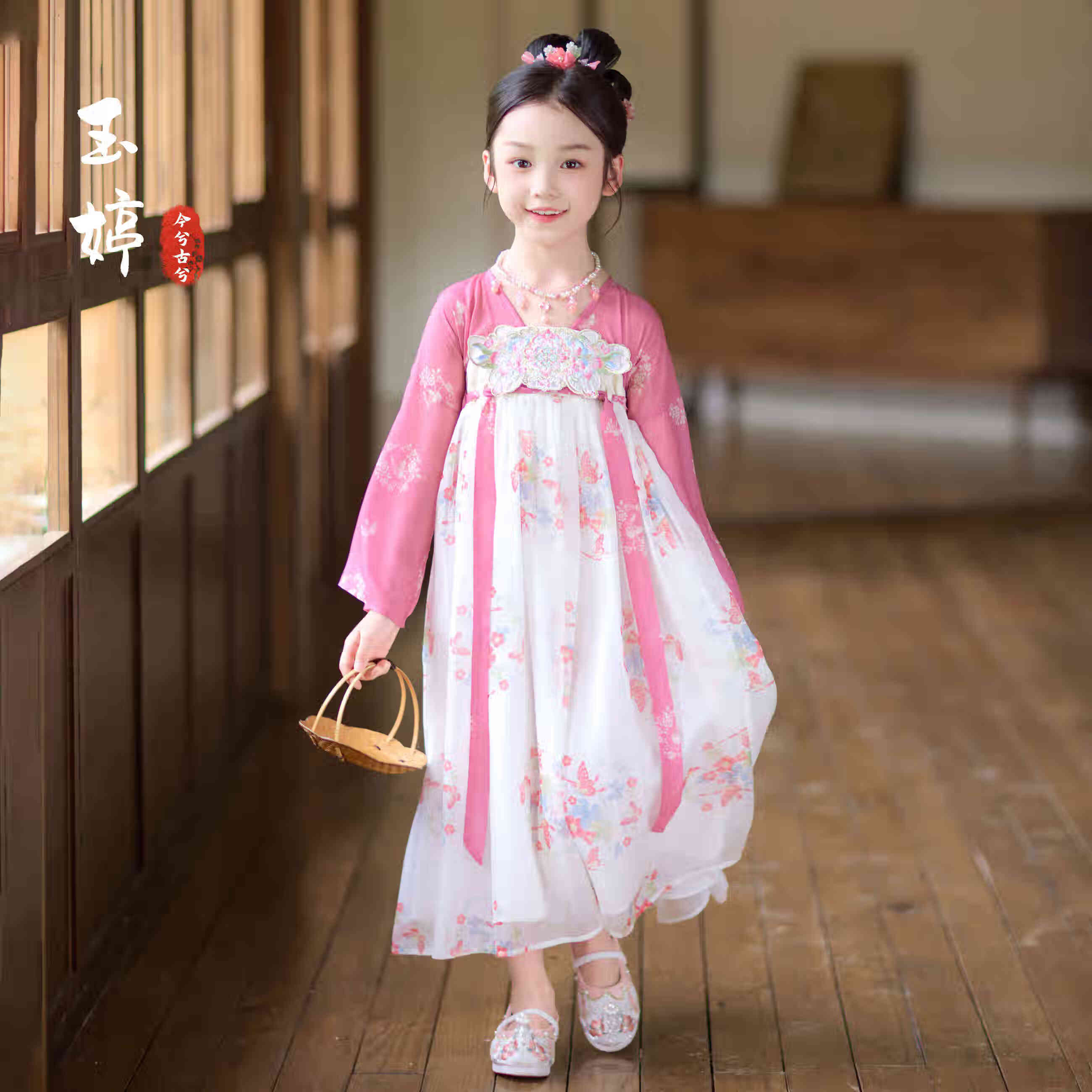 今兮古兮秋季汉服女童连衣裙春秋中国风2025新款儿童超仙秋古装女孩