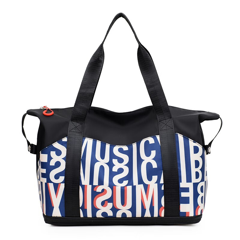 DRYWORLD旅行包女神节手提行李旅行轻便包运动健身出差收纳登机包 黑色