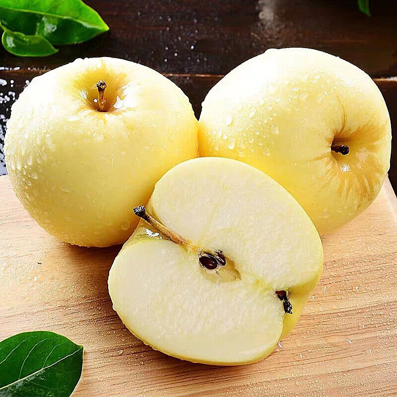 泽华果品山东烟台栖霞奶油富士苹果 黄苹果水果送礼礼盒装箱源头直发包邮 奶油富士苹果净重4.5斤13-15个小果 源头直发