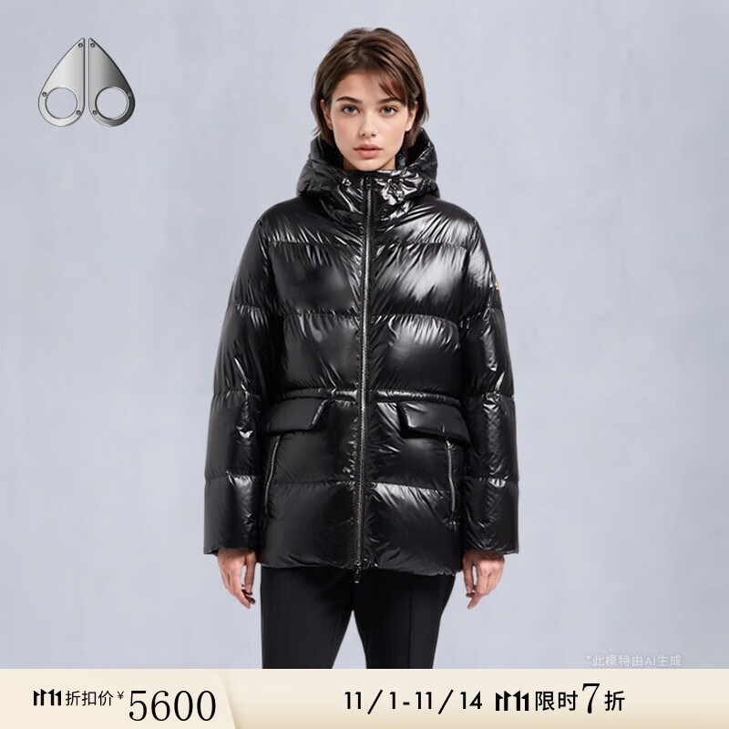 Moose Knuckles[限时7折] WHITNEY 3Q 女士保暖羽绒服外套 黑色 M