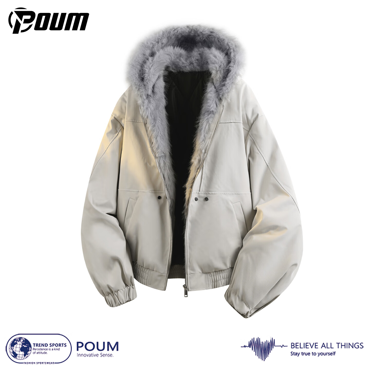 ���ڲ�����POUM��ɽ��ë���޷�������ʿ������޼Ӻ�ů��װ���°�JK522ǳ��2XL 266Ԫ