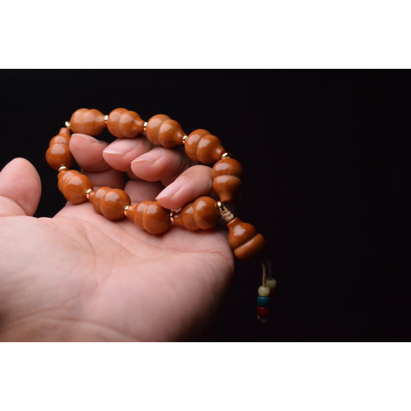 冰珂晶石橄榄核葫芦福禄手串小众款文玩不撞款男女盘玩手持把件送礼自用转 14×20