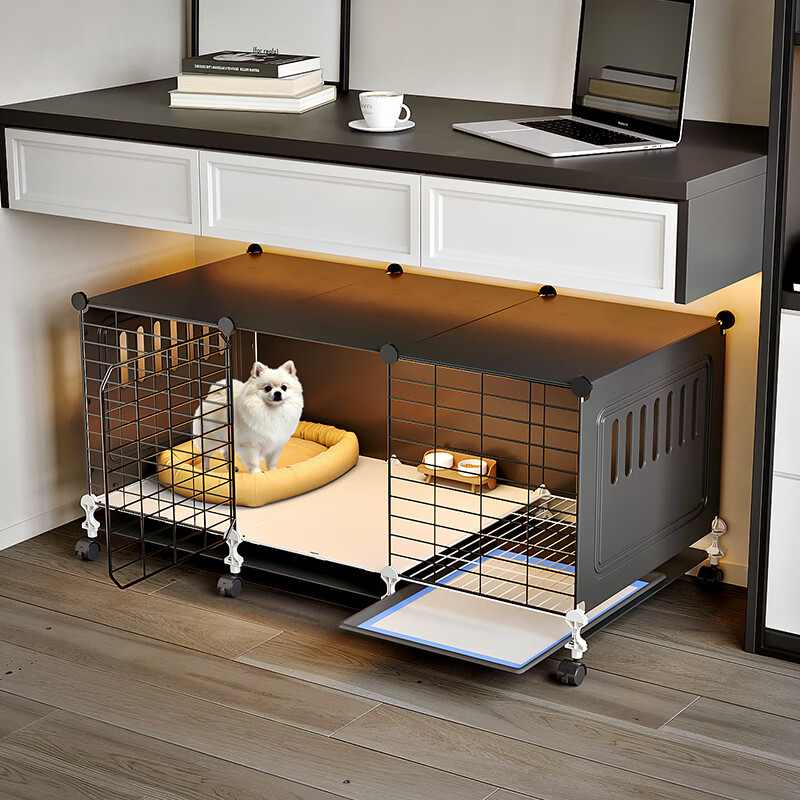 蔻丝狗笼子小型犬带厕所清洁球狗窝一室一厅一卫豪华别墅室内家用
