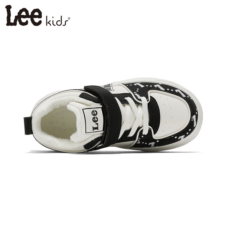 LEE KIDS童鞋2025秋冬季新款加绒儿童板鞋男中大童轻便休闲鞋运动鞋女童鞋 米黑【加绒】 33 【内长21.5cm适合脚长20.5-21.0cm】
