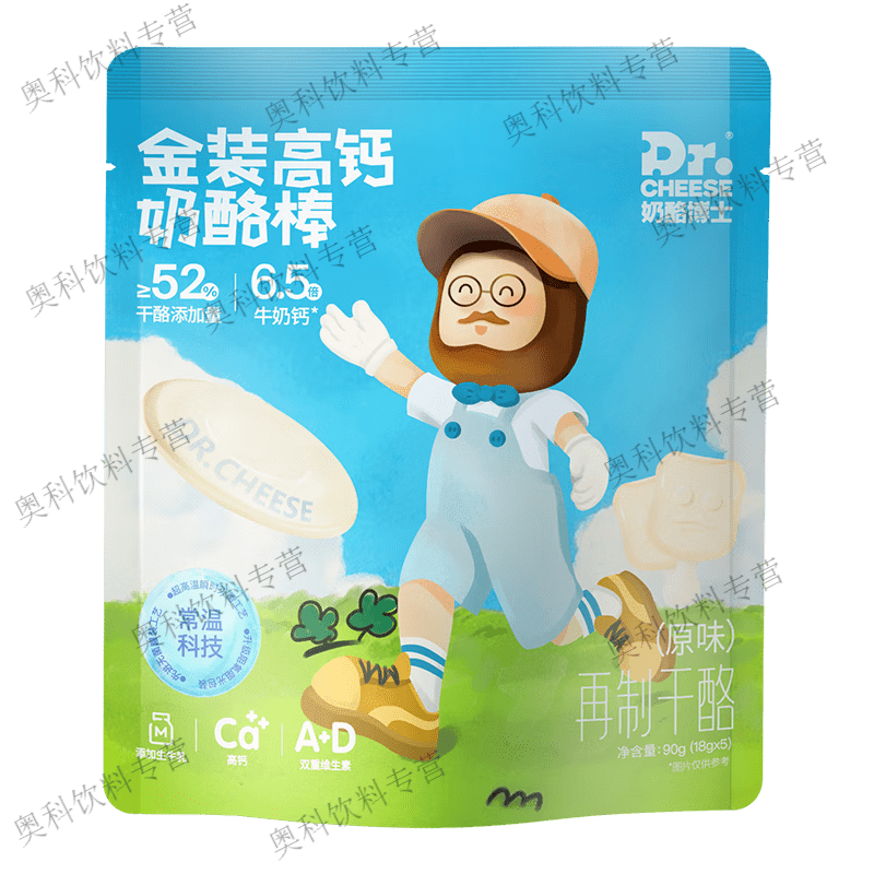 奶酪博士（Dr.Cheese）金装高钙营养常温奶酪棒宝宝零食生牛乳+维 金装高钙奶酪棒90g*1袋