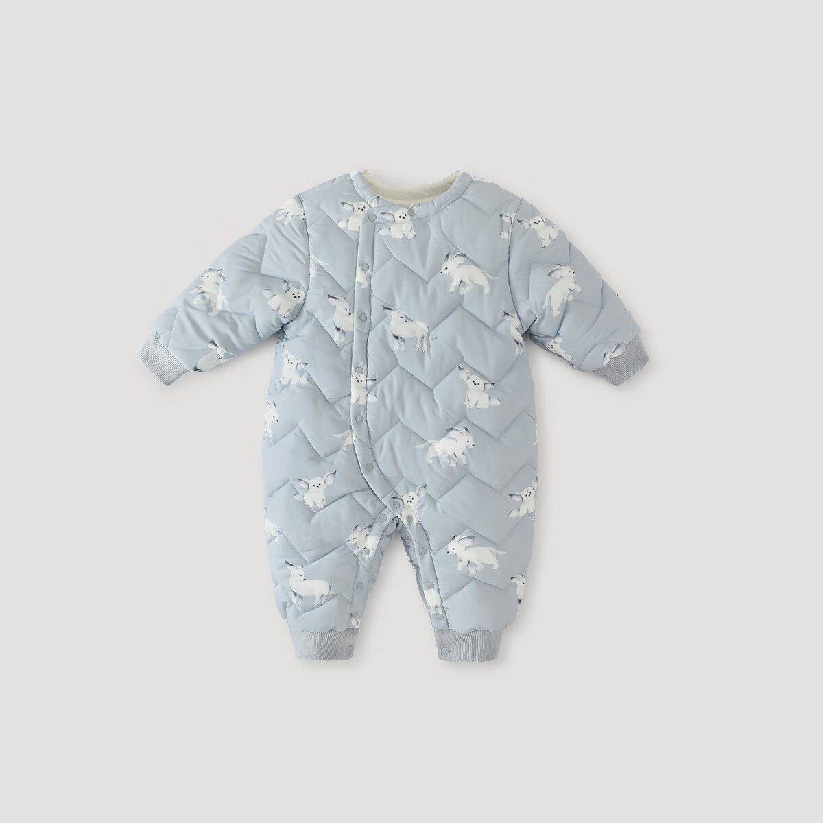 巴厘小猪婴儿棉衣冬季夹棉连体衣加厚保暖棉服哈衣新生儿衣服秋冬宝宝棉袄 茉莉小狐 80cm