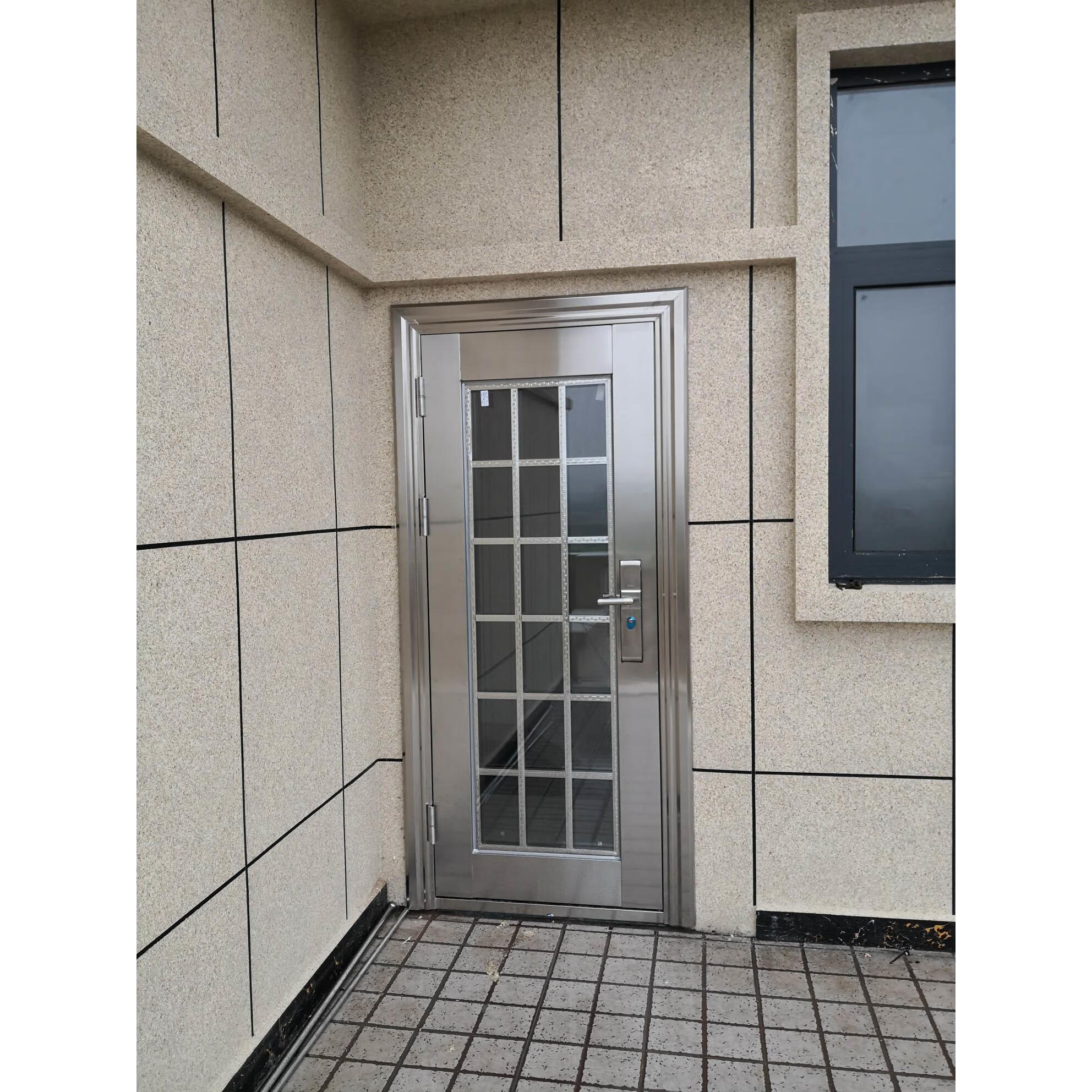 德骊嘉不锈钢门304不锈钢防盗门大门双开门乡村大门阳台玻璃门家用