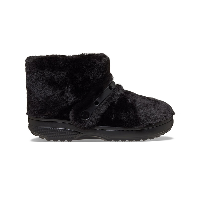 CROCS卡骆驰白鹿同款经典雪绒靴保暖百搭舒适棉鞋雪地靴|211743 黑/黑-060 39 (240mm)