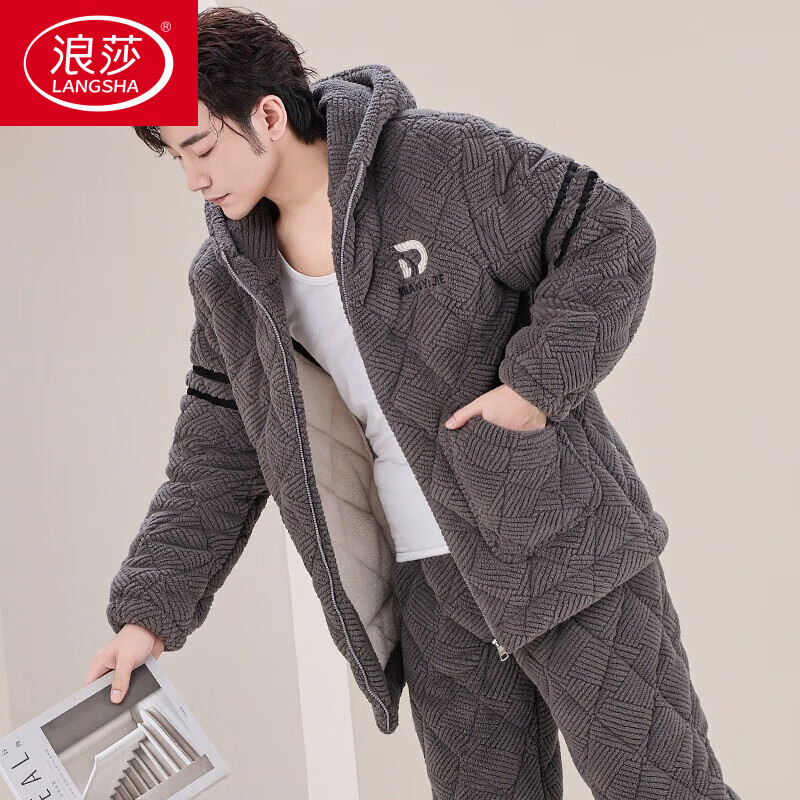 ���ڲ�������ɯ��LangSha���¿�˯����ʿ����ɺ���޼��޼Ӻ��������2025�궬�����ñ�Ҿӷ� 6689�л�ɫ��ñ������ 3XL ��165-195�����Ӻ� 244.9Ԫ