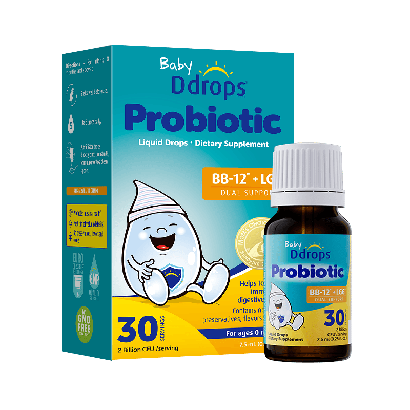 Ddrops滴卓思婴幼儿益生菌滴剂BB-12+LGG 升级双菌 改善肠道 7.5ml/瓶
