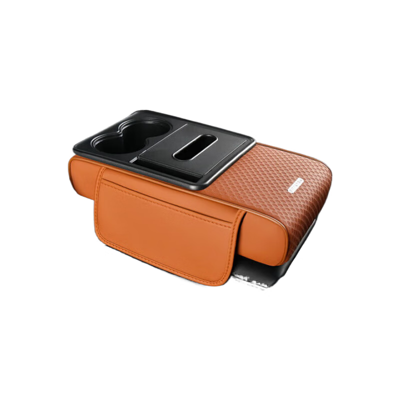 耶格尔【德国】汽车扶手箱增高垫2025年新款纳帕皮车载收纳盒双水杯架 旗舰款【玛莎红】新升级三代纳帕皮 汽车扶手箱垫收纳盒多功能增高垫车载纸巾盒储物盒