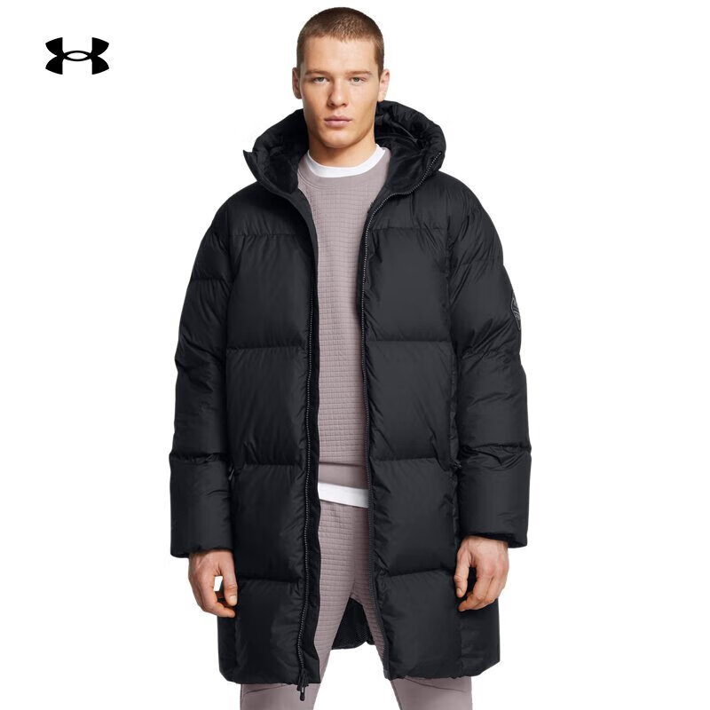 UNDER ARMOUR安德玛 Limitless热冬系列男子700蓬运动休闲中长款鸭绒羽绒服 1384644-001 M
