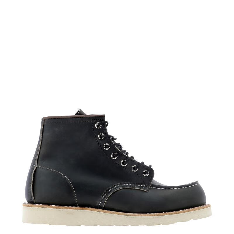 Red Wing男士马丁靴透气耐磨舒适耐用圆头系带短筒缝线装饰日常穿搭休闲 黑色 41