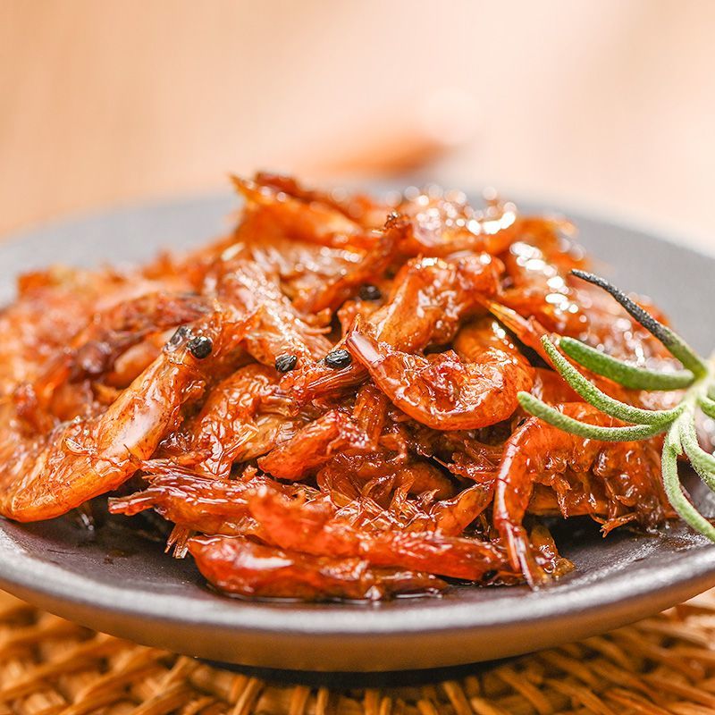 海欣冰川蝦仔10g即食油炸蝦仔油炸海蝦香辣味燒烤味休閑零食解饞 蝦仁混合口味10gx10包