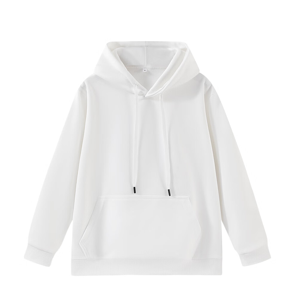 凡客诚品（VANCL）连帽卫衣男秋季休闲运动长袖上衣可搭外套 白色 XL