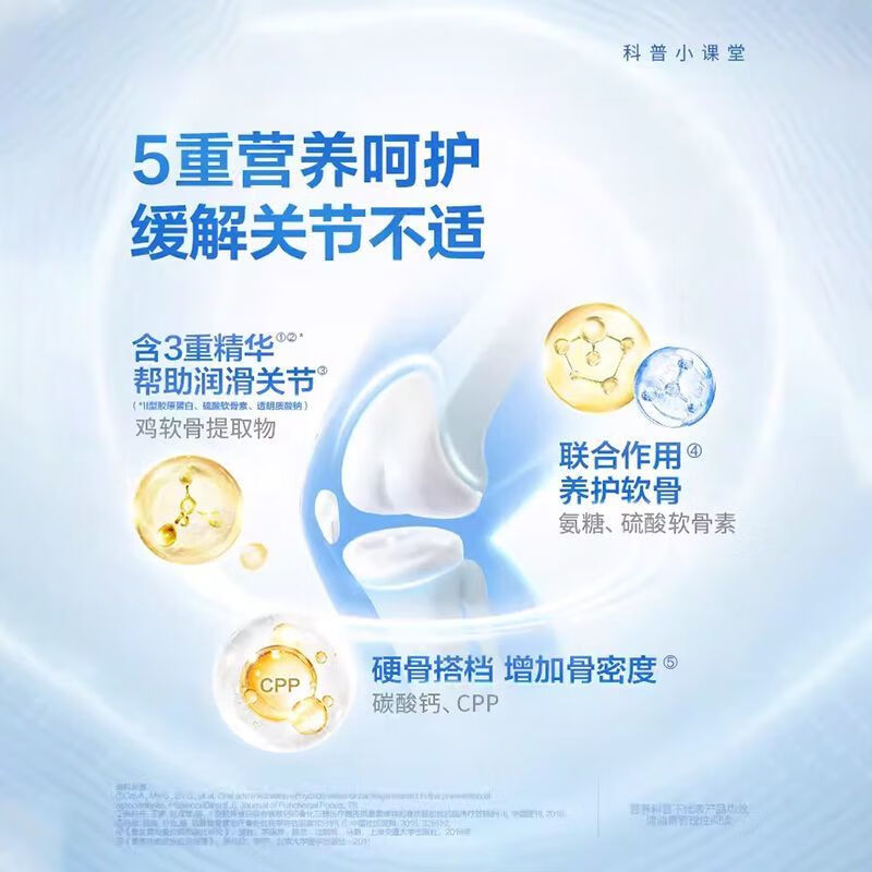 汤臣倍健健力多氨糖硫酸软骨素钙片中老年补钙非液体钙骨质疏松 15片/瓶*3瓶