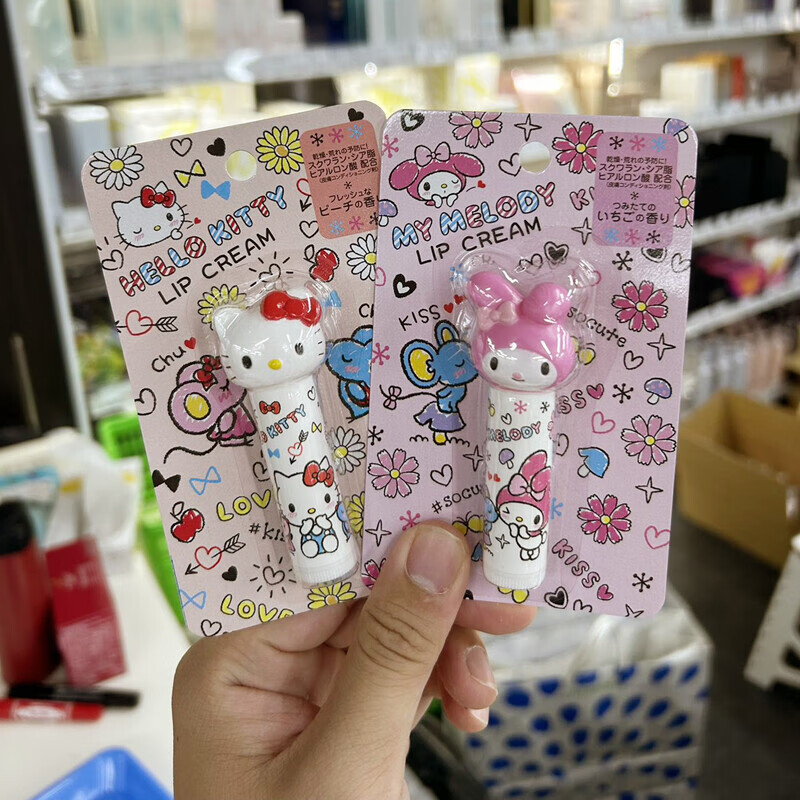 三丽鸥（SANRIO）日本本土 润唇膏凯蒂猫美乐蒂库洛米限定滋润保湿不粘腻 【护手霜:Kitty】现货