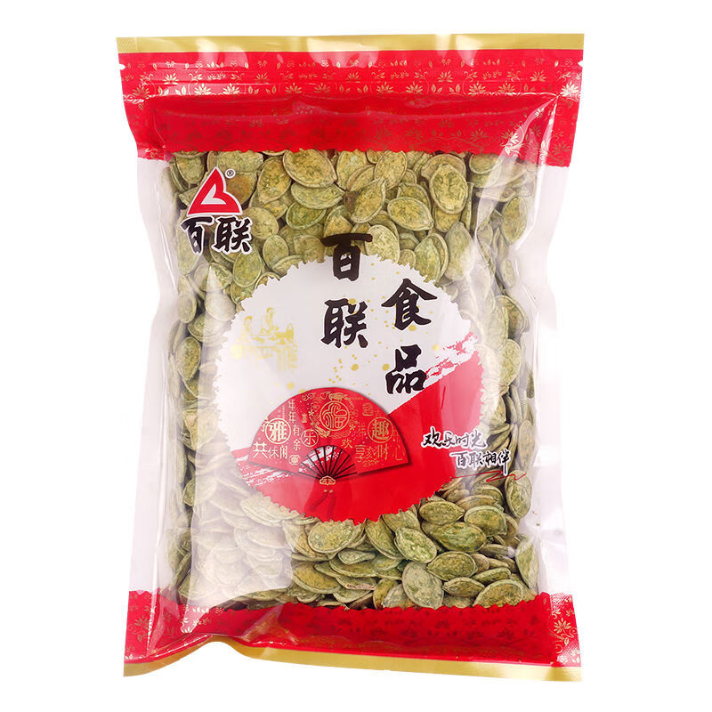 百聯(lián)福建綠茶瓜子散裝大南瓜子綠茶味紙皮南瓜籽炒熟炒貨特大顆粒 綠茶瓜子250克嘗鮮裝