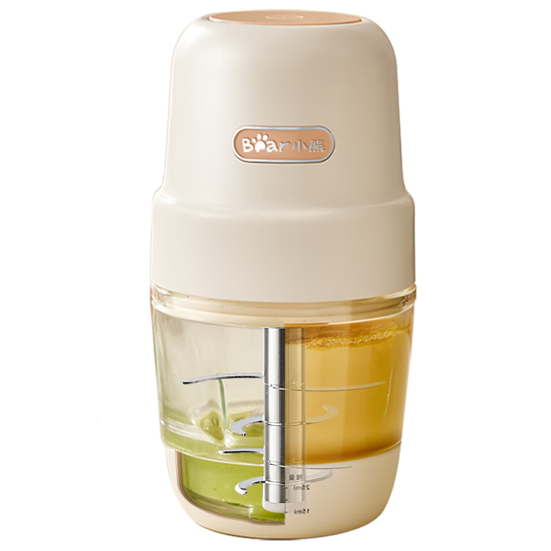 小熊（Bear）婴儿辅食机 小型多功能搅拌机宝宝料理机 家用迷你绞馅碎肉机 高硼硅玻璃 全钢刀QSJ-L02H2