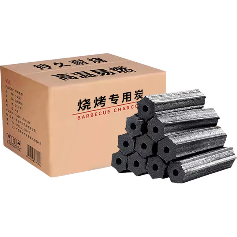 烧烤碳10斤烧烤木炭取暖木碳火锅炭烧烤木炭取暖 10斤+2引燃块