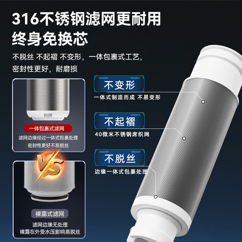 贰贰伍R前置过滤器 净水器全屋中央水驱自旋水盾式涡轮转动反冲洗 自动冲洗刮洗 涡轮自反冲洗|带压力表|上门安装