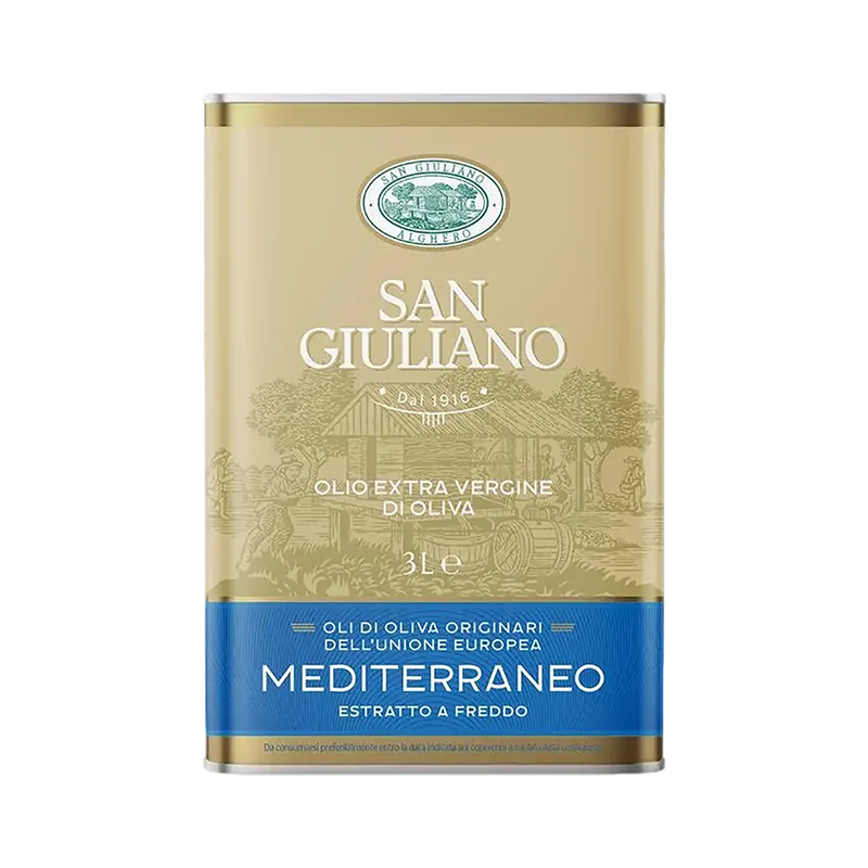 百乐妮【保真橄榄油】意大利原装进口特级初榨橄榄油3L铁听装压榨食用油