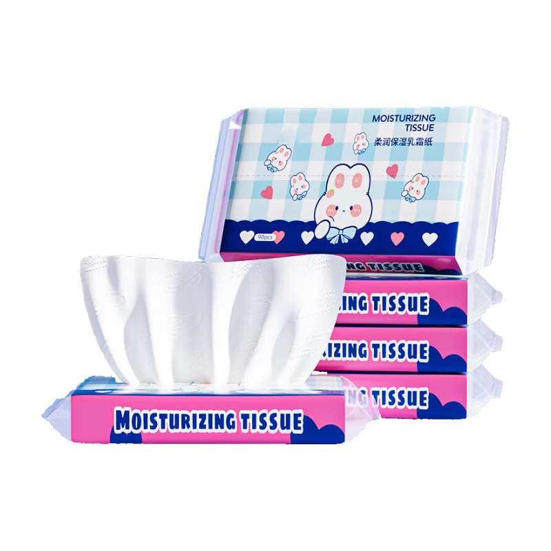 六只小虎婴童云柔巾保湿纸乳霜纸婴童婴幼儿柔软纸巾 3层 30抽*3包