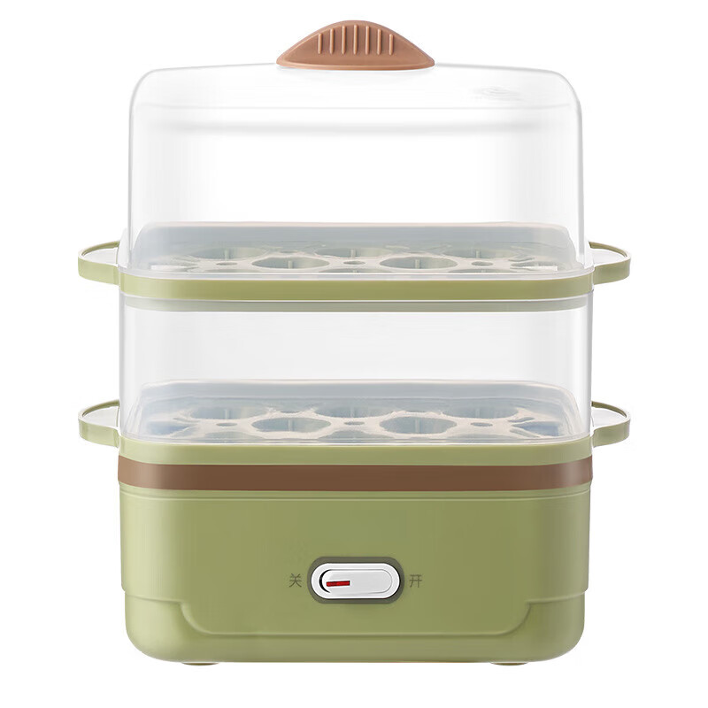 【精选直发】煮蛋器蒸蛋器自动断电多功能蒸蛋羹煮鸡蛋机蒸蛋 绿色双层 双层 1-