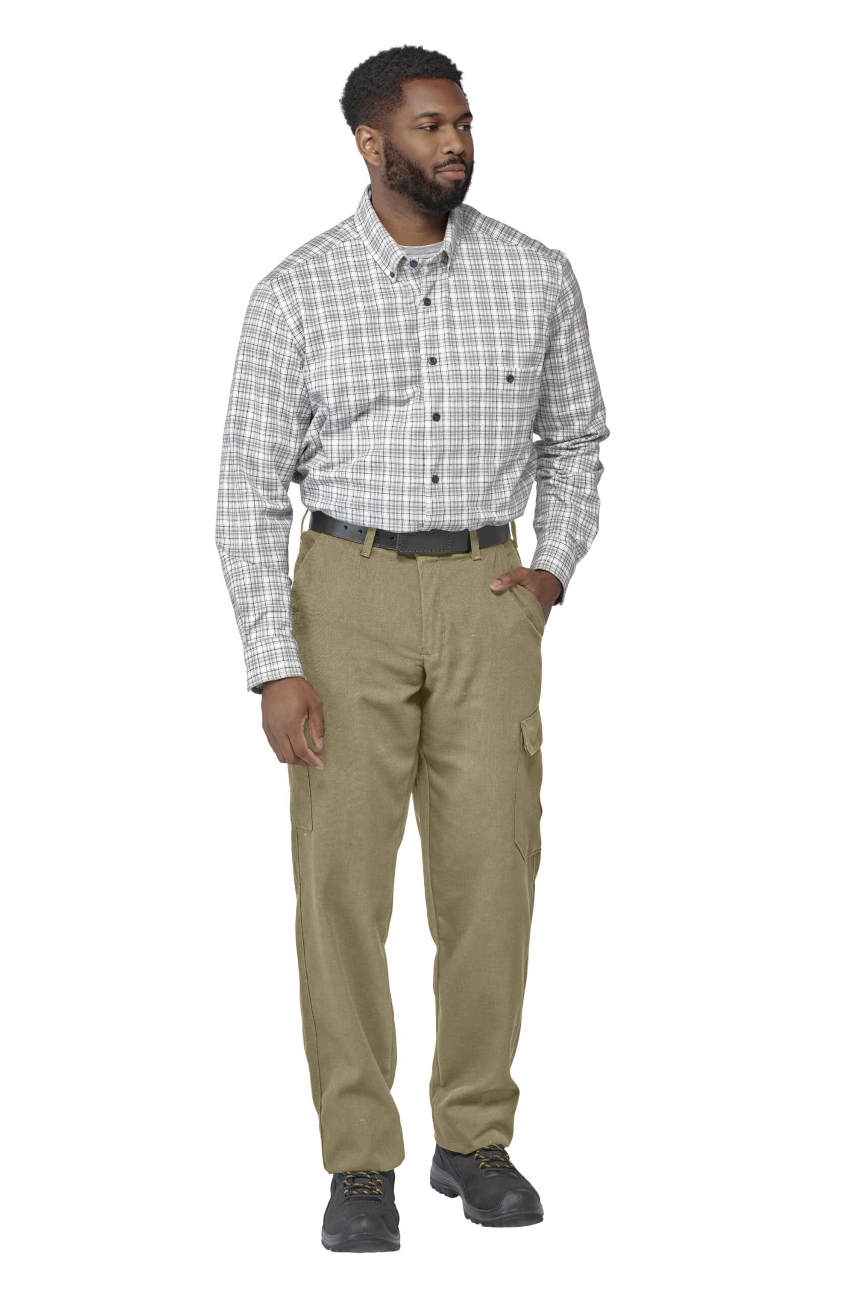 Bulwark 男式轻质 FR 工装裤,卡其色,38W x 32L, 卡其色 卡其色 38 x 32（宽 x 长）