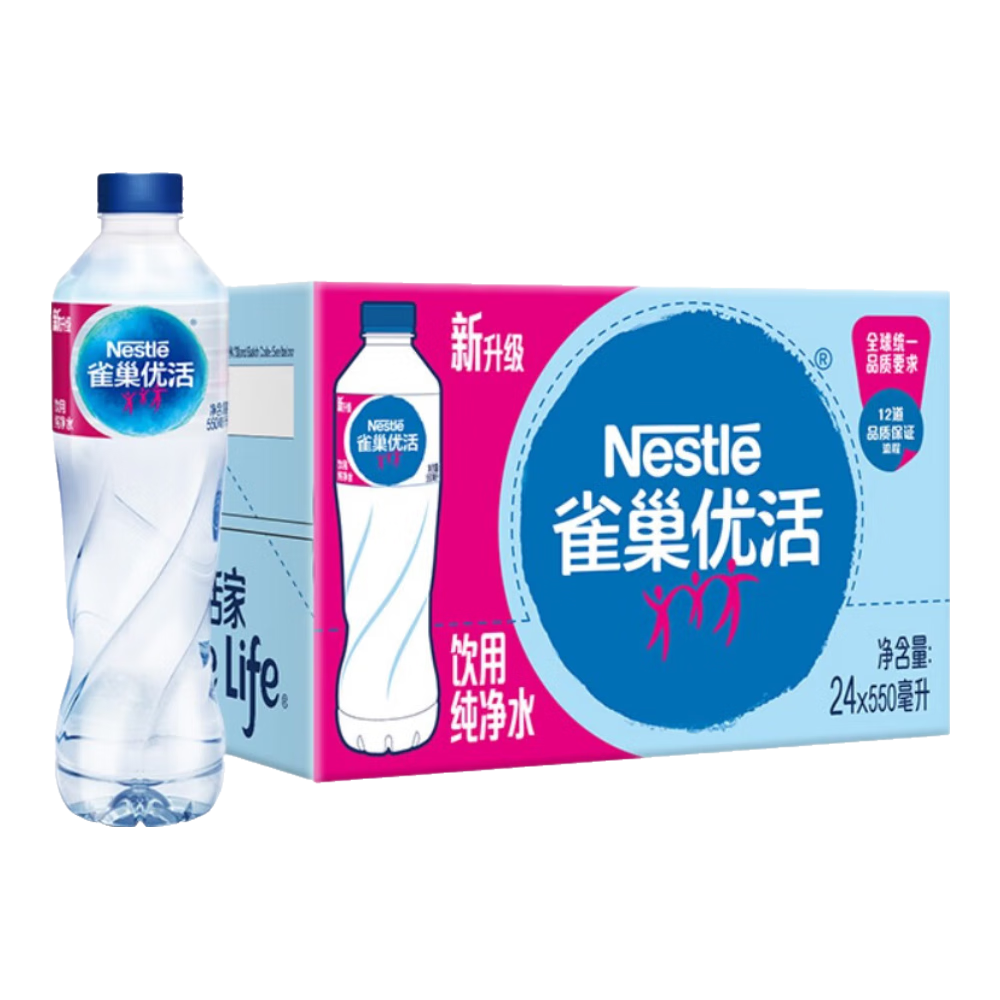 Nestl�� Pure Life/ȸ���Ż� ���� ����ˮ 550ml 24ƿ 59.13Ԫ��3��(��19.71Ԫ/��)