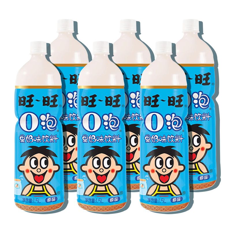 旺旺O泡果奶原味草莓味1.5L瓶装生日聚餐饮料大瓶装乳 旺旺O泡果奶1.5L原味*6瓶