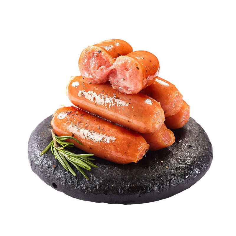 大唐盛宴脆皮火山石烤肠原味黑椒味早餐肉肠热狗空气炸锅香肠烧烤冷冻食品 【金榜推荐】原味+黑椒双拼口味60根（1800g/单根30g）