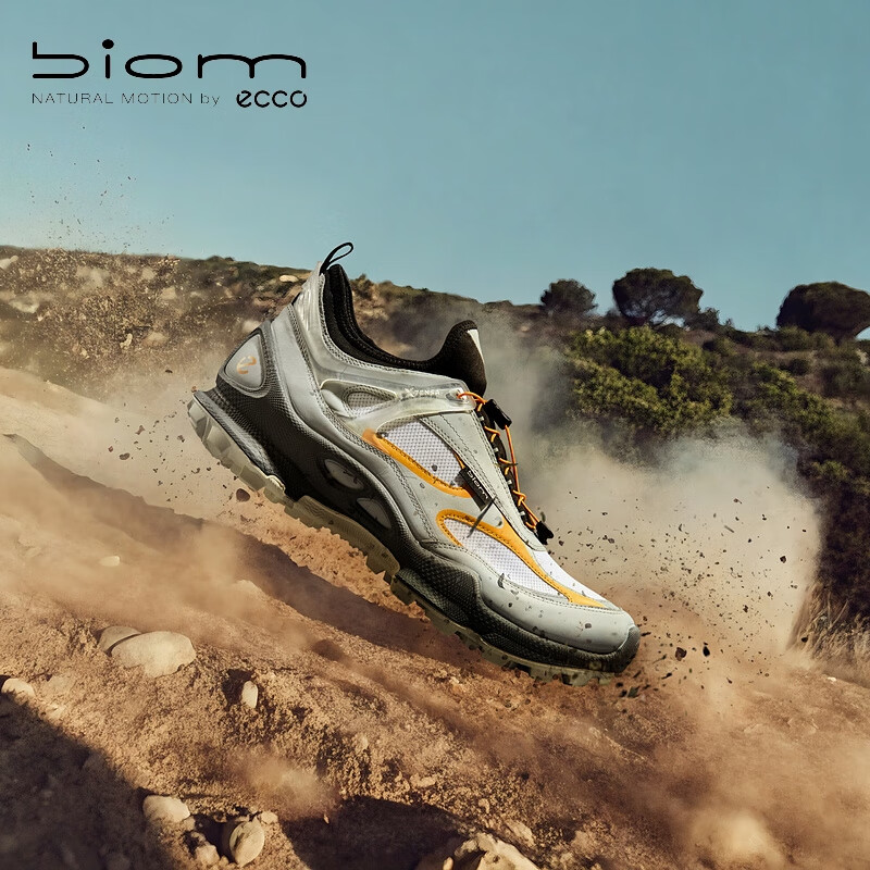 爱步（ECCO）BIOM C踪迹 秋季透气户外机能风登山鞋男 健步803384水泥灰41E