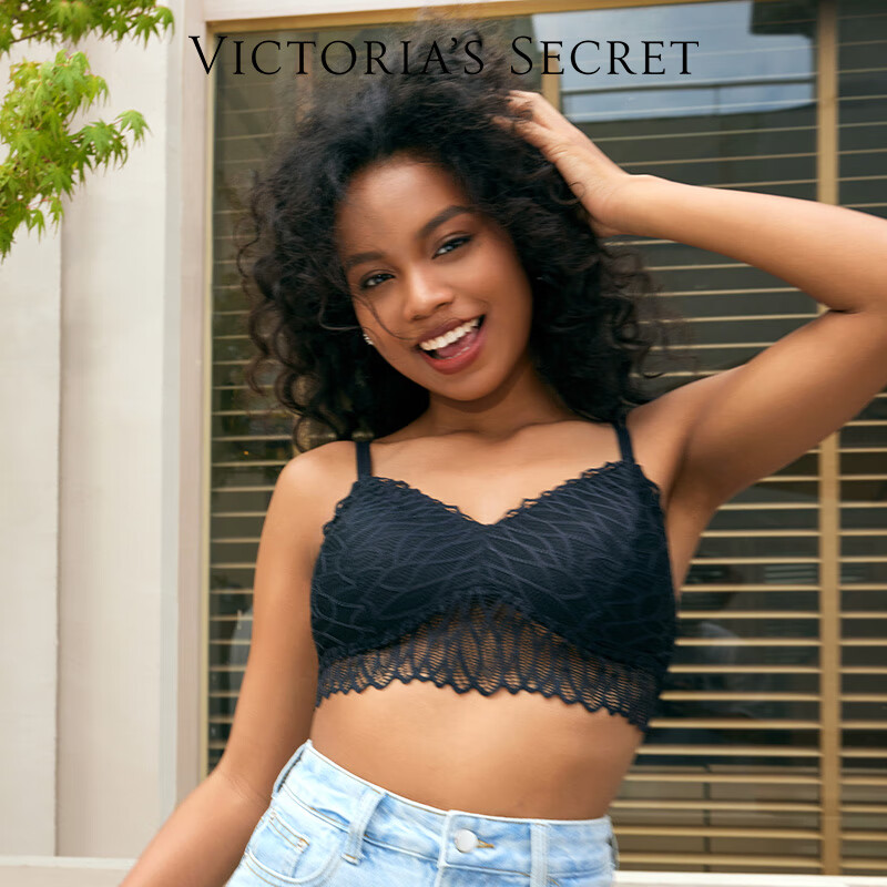 维多利亚的秘密 文胸胸罩女士内衣1-1 54A2黑色-秋叶薄款 11256831 S