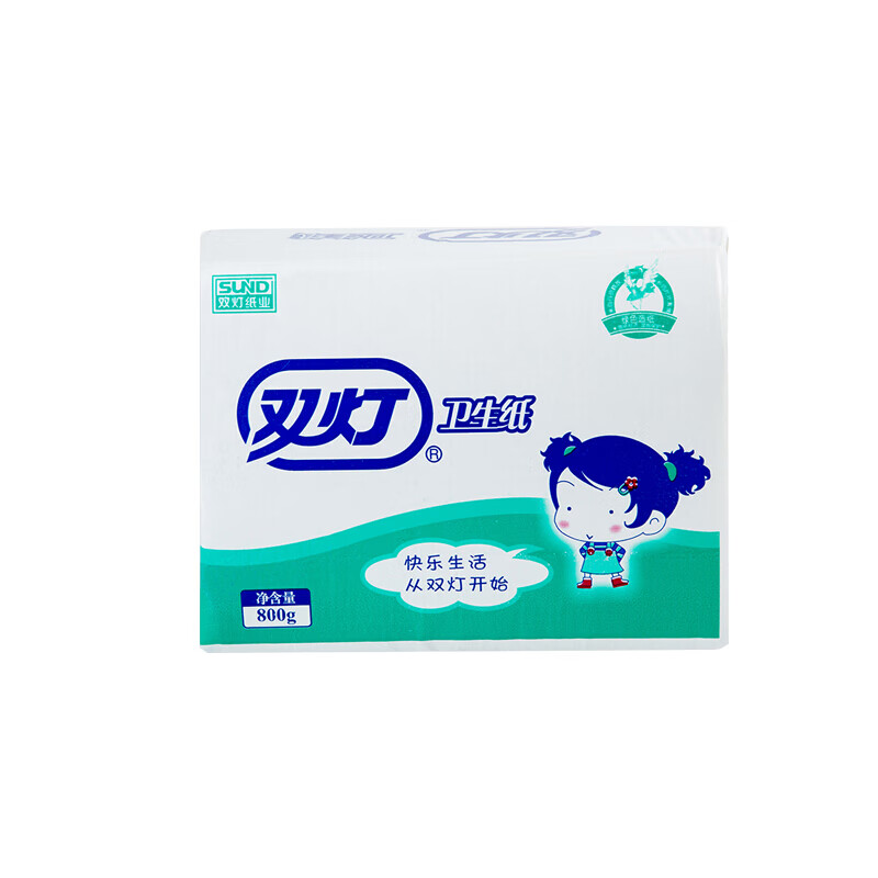 双灯卫生纸家用实惠装平板大包厕纸800g克草纸厕所5包双灯 800g*5包