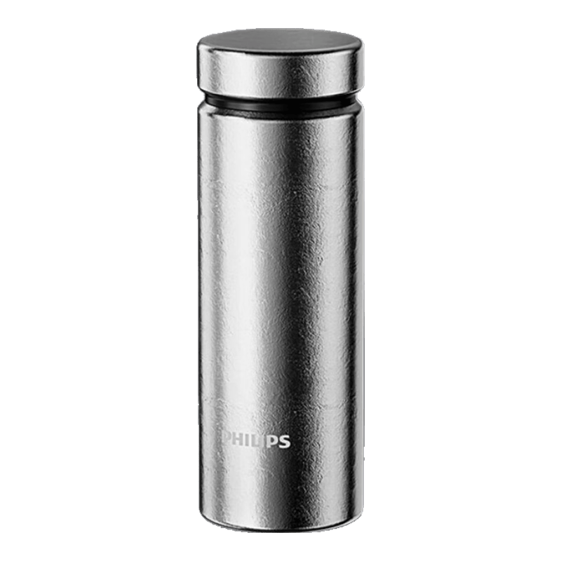 飞利浦（PHILIPS）纯钛保温杯大容量钛杯高档商务水杯男女士泡茶杯团购定制节日礼物 【内外纯钛】凝霜银-400ml