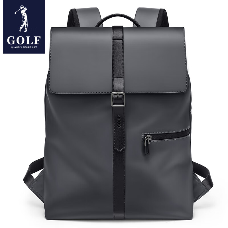 高尔夫（GOLF）双肩包男士运动背包女休闲旅行学生书包防泼水通勤出游背包【Q】 款式12-雅灰