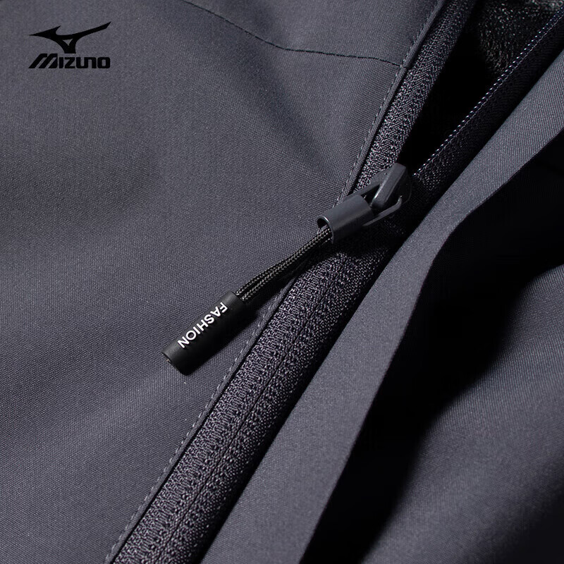 美津浓户外锋衣夹克男秋冬款保暖舒适透气外套 黑色 M