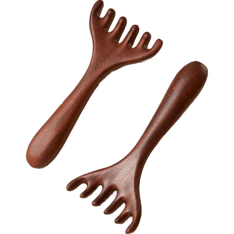 电动经络刷加热震动微电流刮痧仪充电全身通用祛湿缓解疲劳 【活动专享】仿金丝楠6爪按摩梳*1