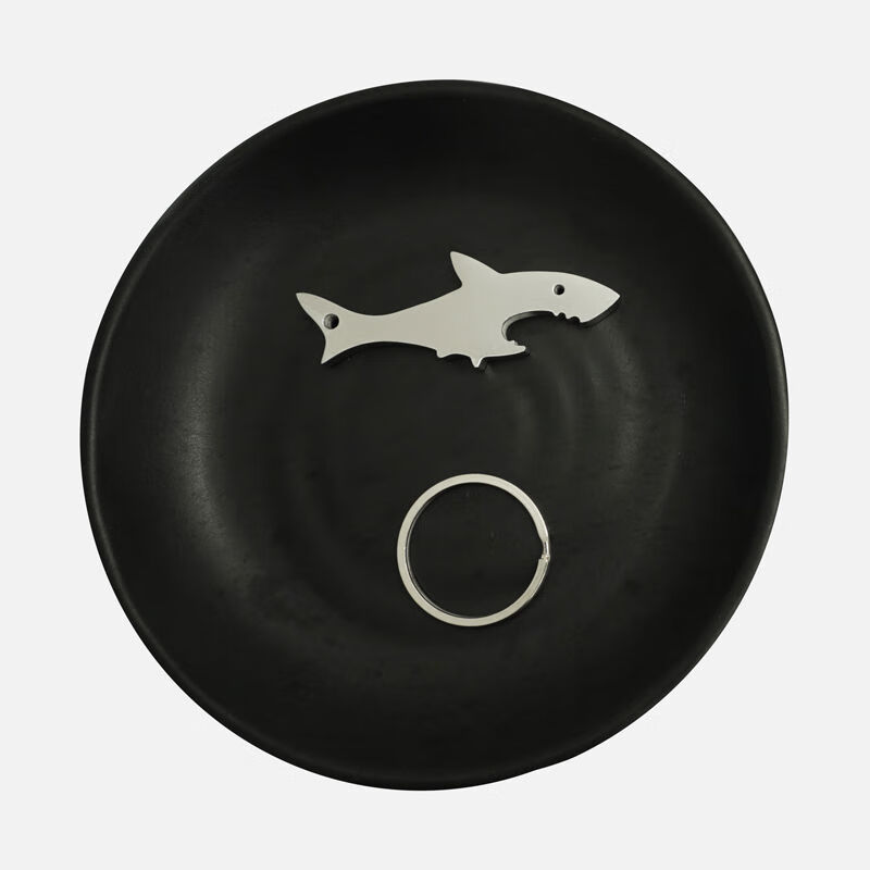 不锈钢开瓶器钥匙扣啤酒瓶起子便携启瓶器挂 新版加厚304鲨鱼开瓶器