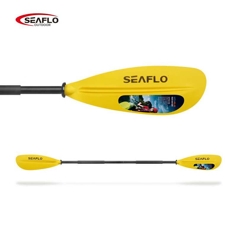 SEAFLO OUTDOORSEAFLO皮劃艇船槳?jiǎng)澊瑯侄未瑯しねТ瑯X合金 黃色 1