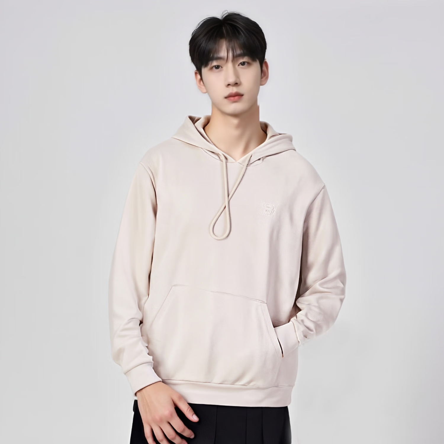 阿迪达斯 （adidas）运动跑步休闲宽松连帽卫衣套头衫 IA4990 灰褐棕 XL