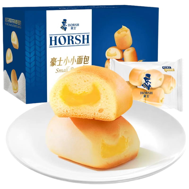 豪士小小面包800g 早餐夹心面包休闲零食蛋糕整箱办公室代餐
