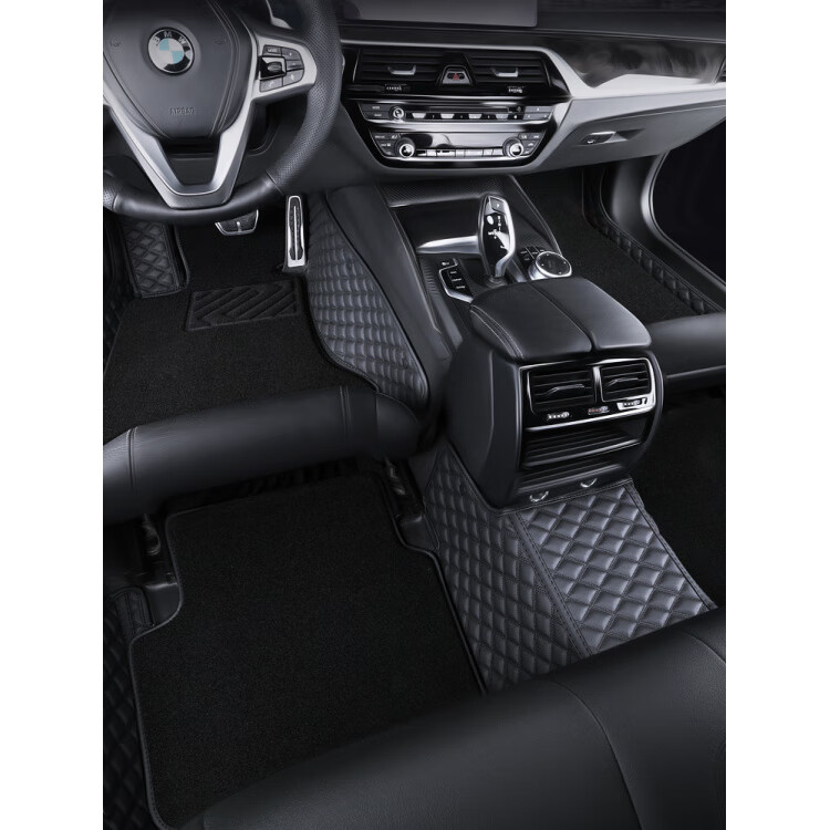 工马专用于乐道蔚来L60/L90专车专用真皮定制全包围汽车脚垫 【单层】黑色 乐道L60【2024款】