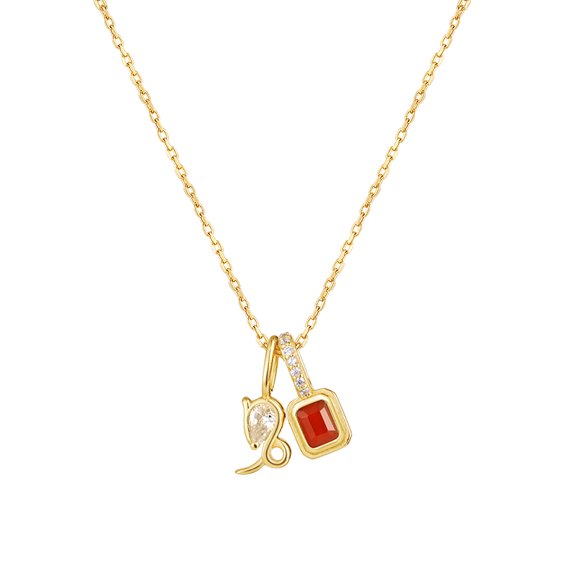 Arsis【明星同款】生辰石12星座符號吊墜項(xiàng)鏈女百搭鎖骨鏈送女友禮物 生辰石星座符號項(xiàng)鏈(摩羯座)