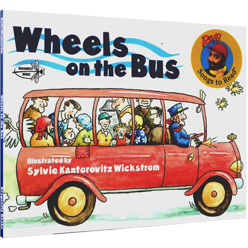 英文原版绘本 Wheels on the Bus 巴士/公车上的轮子 Raffi 经典儿歌童谣 廖彩杏英语启蒙书单幼儿早教 3-6岁