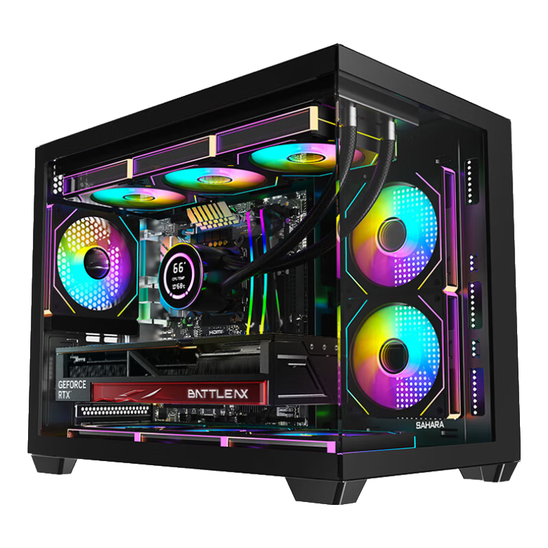 七彩虹RTX5090D 5080 5070 Ti显卡电脑主机AMD锐龙9800x3d台式diy组装电脑AI设计电竞游戏整机 配三：9800X3D RTX5070Ti 主机