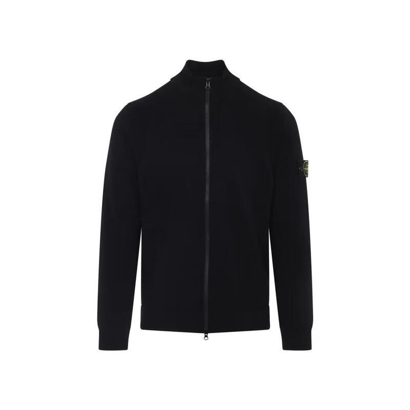 STONE ISLAND針織衫男士保暖透氣抗皺純混紡高領(lǐng)修身拉鏈設(shè)計日常商務(wù) Black 均碼 |S