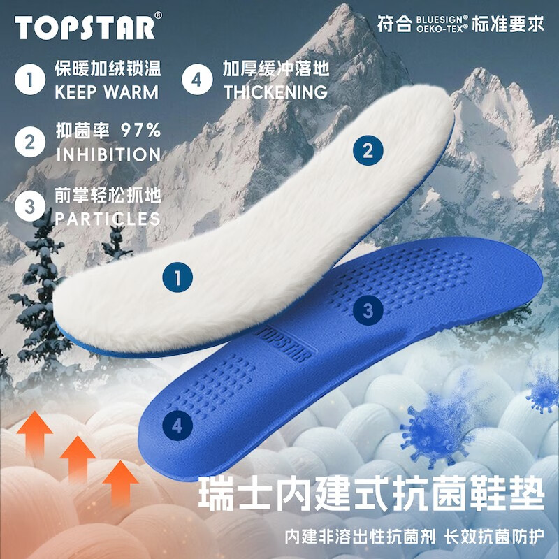 TOPSTAR【冬季】儿童棉鞋宝宝加绒鞋男童防泼水女童保暖加厚冬鞋 粉色 25 内长16.0cm建议脚长15.0cm